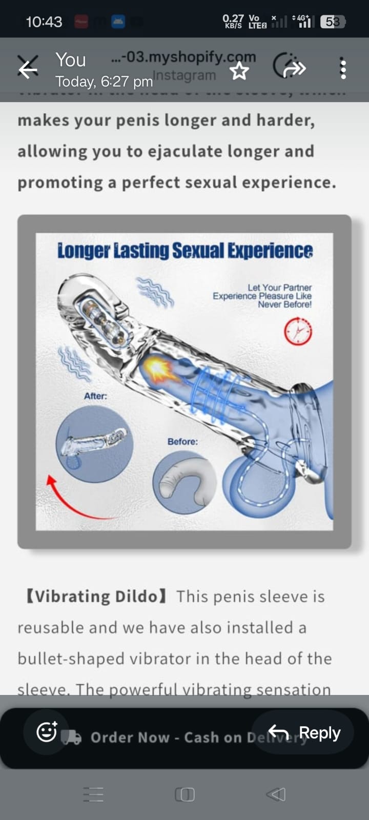 6 Inch BT Condom with Reusable Man Condom